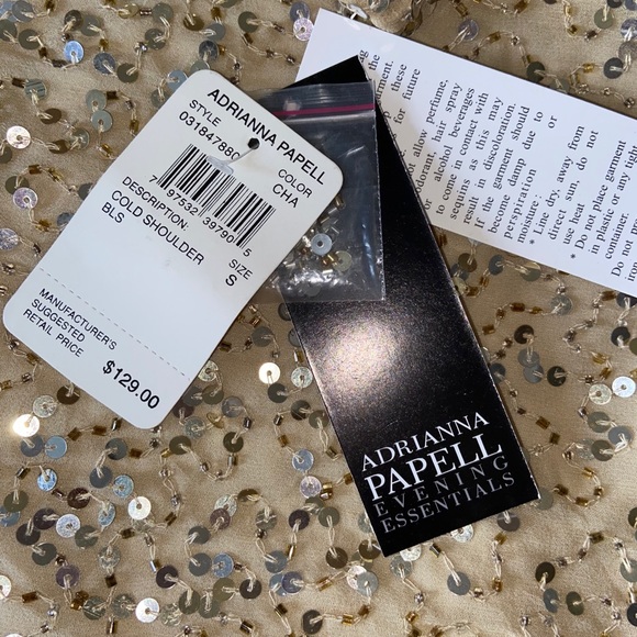 NWT ADRIANNA PAPELL Evening Essentials Blouse Sz S - Picture 8 of 8